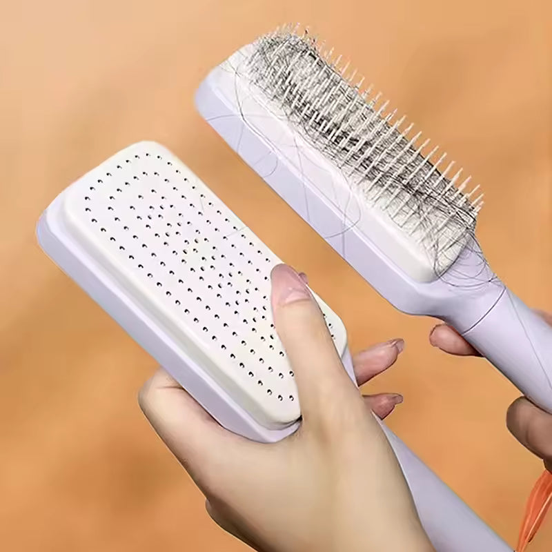 Cepillo Autolimpiante para Cabello Anti-Frizz